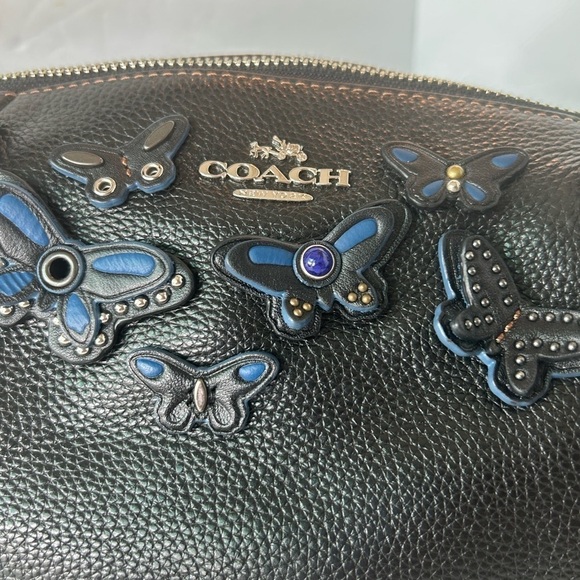 Coach NWOT Small Kelsey Satchel in Pebble Leather With Butterfly Aplique - Picture 2 of 7